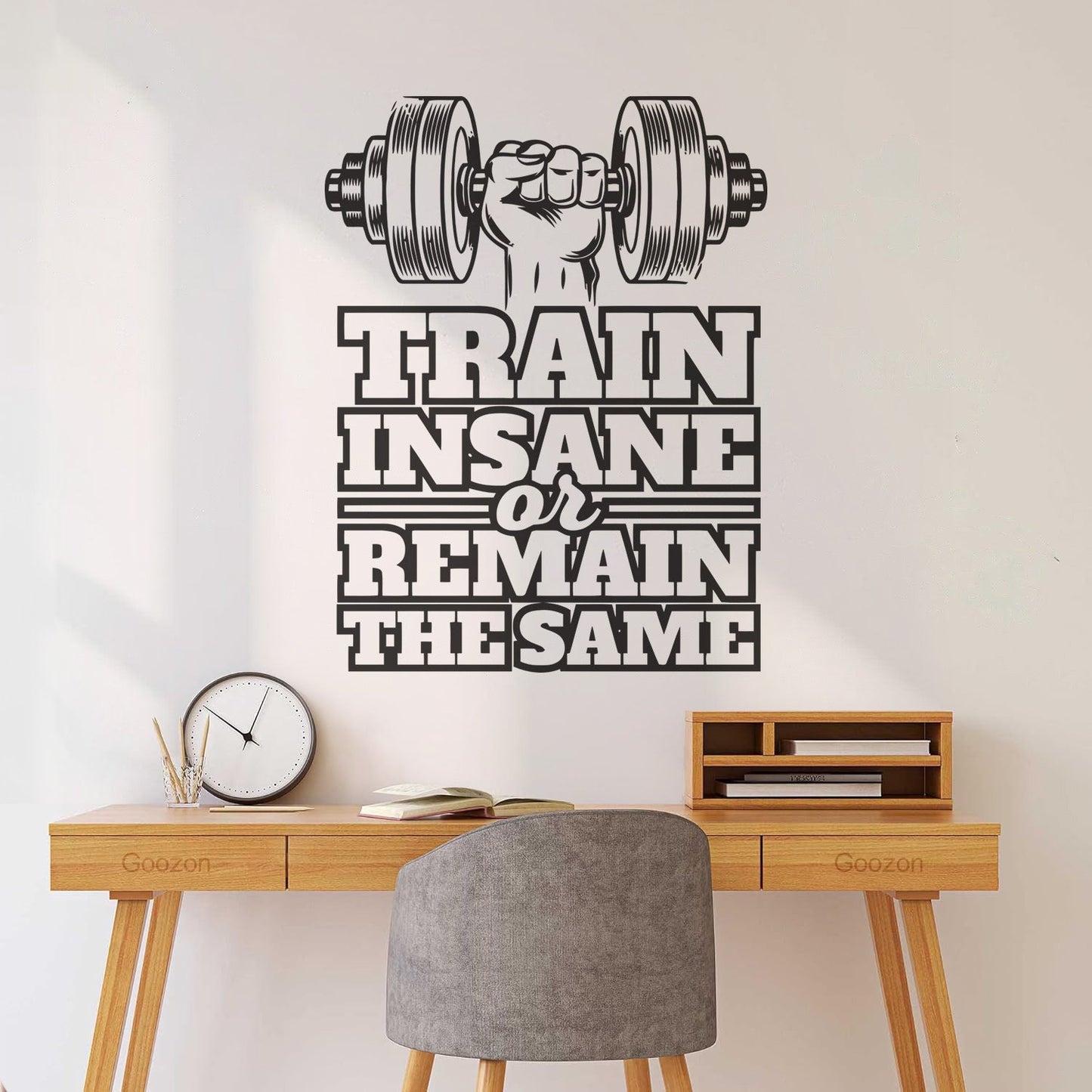 Wall Stickers Paster Paper Sports Fitnesscenter Training Dumbbell Motivation Self Adhesive