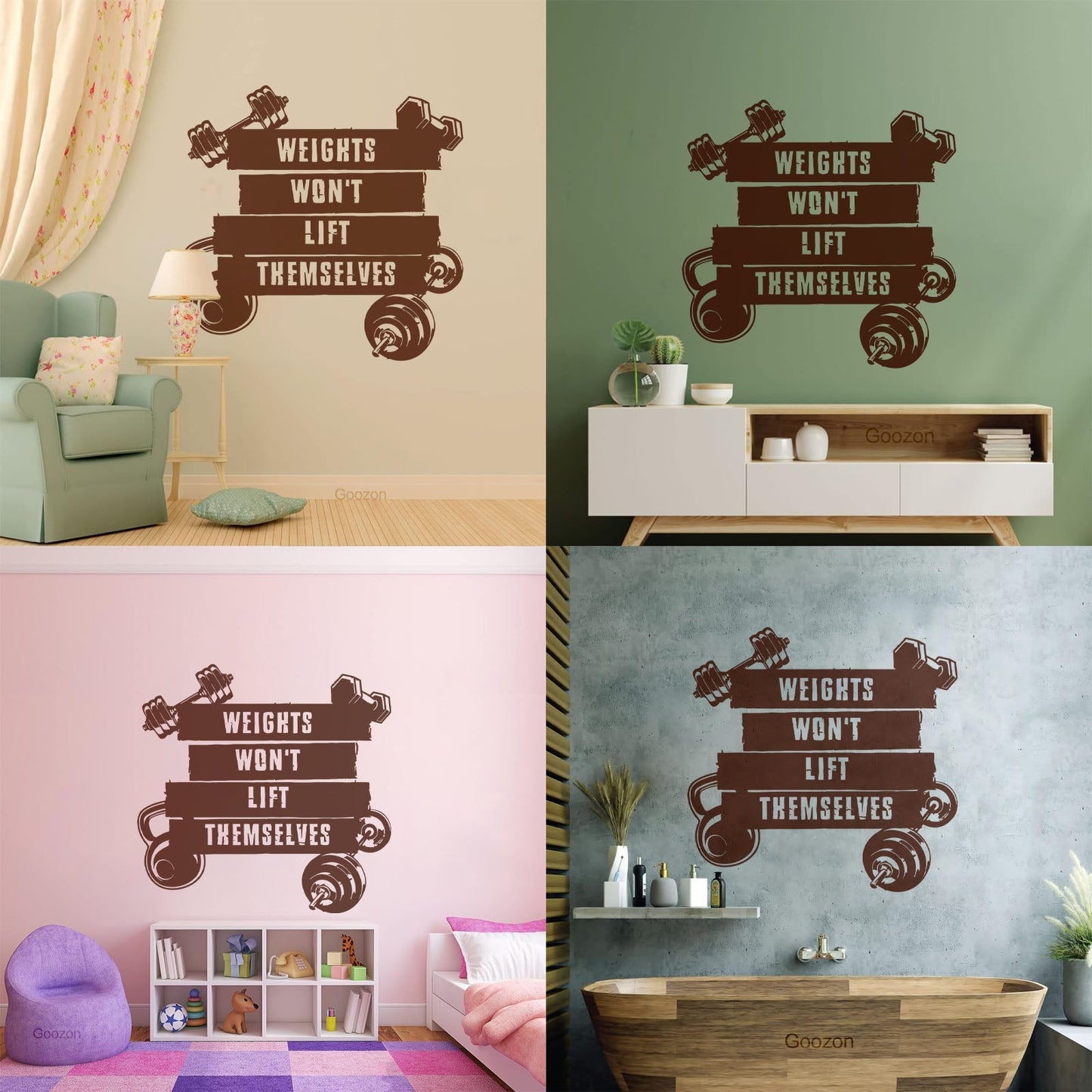 Wall Vinyl Sticker Decor Sports Fitnesscenter Training Motivation Gymnastics Do Not Damage The Wall Surface