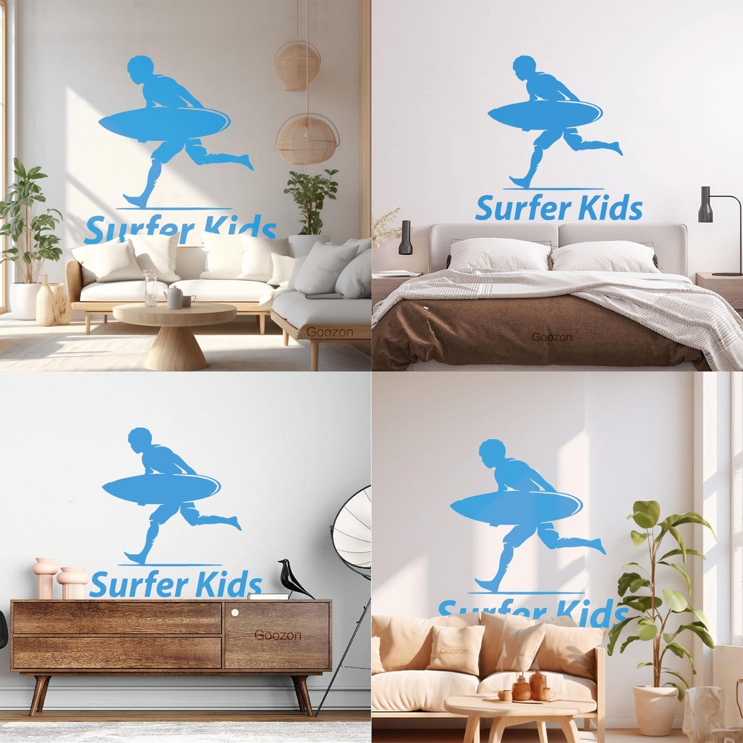 Lettering Decals Sport Surfing Beach Kids Surf Ocean Waterproof