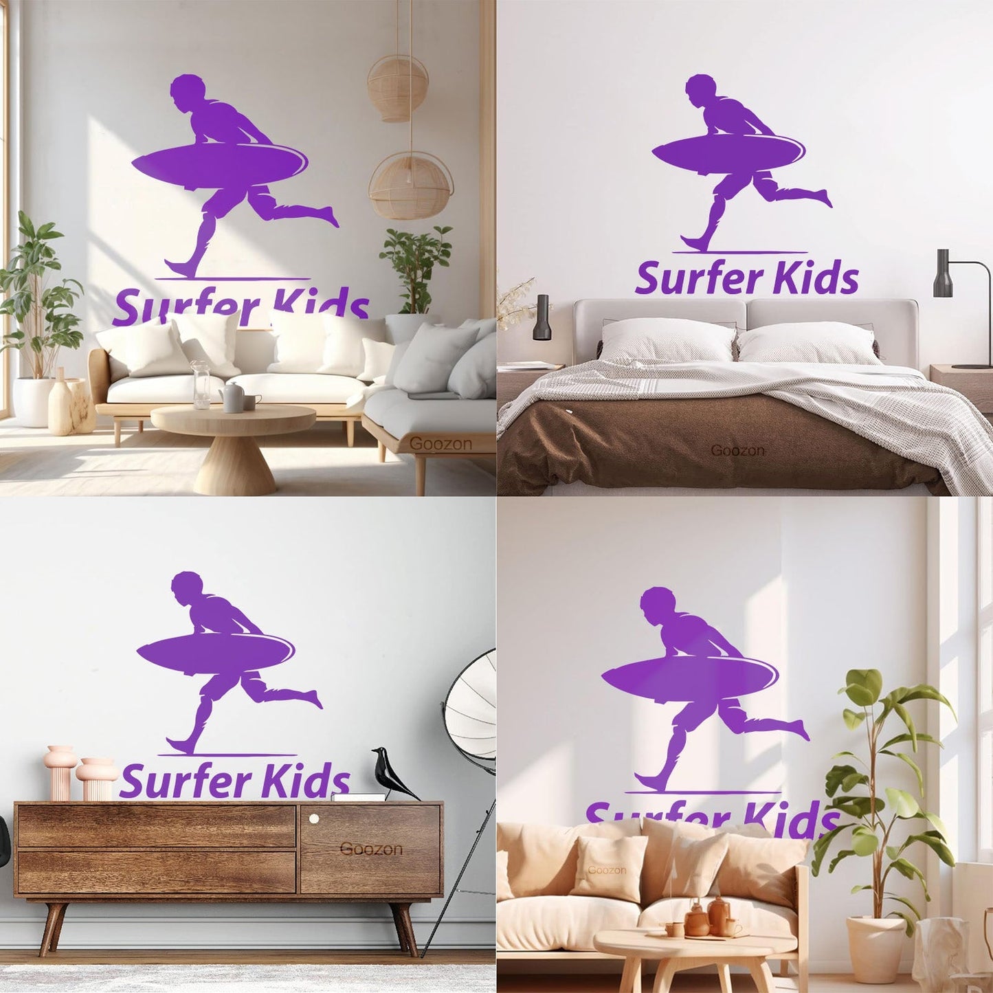 Lettering Decals Sport Surfing Beach Kids Surf Ocean Waterproof
