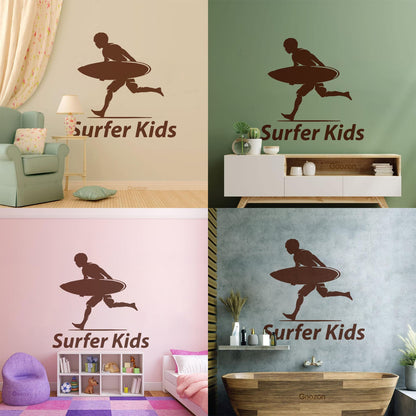 Lettering Decals Sport Surfing Beach Kids Surf Ocean Waterproof