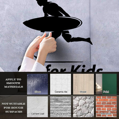 Lettering Decals Sport Surfing Beach Kids Surf Ocean Waterproof