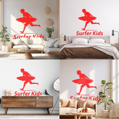 Lettering Decals Sport Surfing Beach Kids Surf Ocean Waterproof