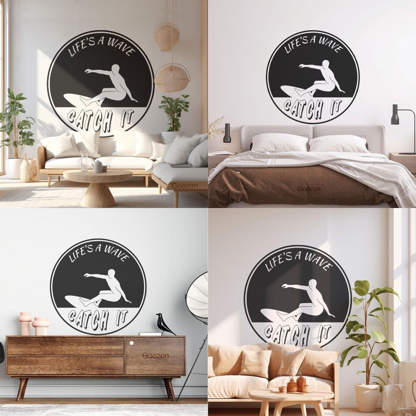 Sport Surfing Wave Extreme Life Style Surfer Wall Decals Pvc It Won'T Fall Off