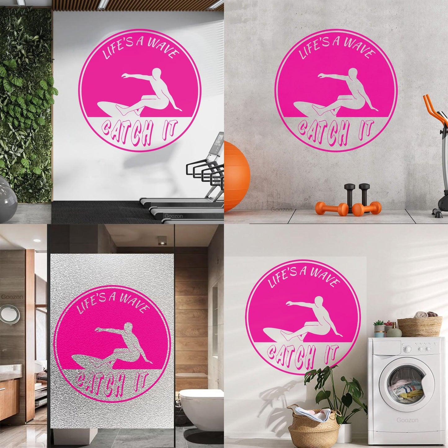 Sport Surfing Wave Extreme Life Style Surfer Wall Decals Pvc It Won'T Fall Off