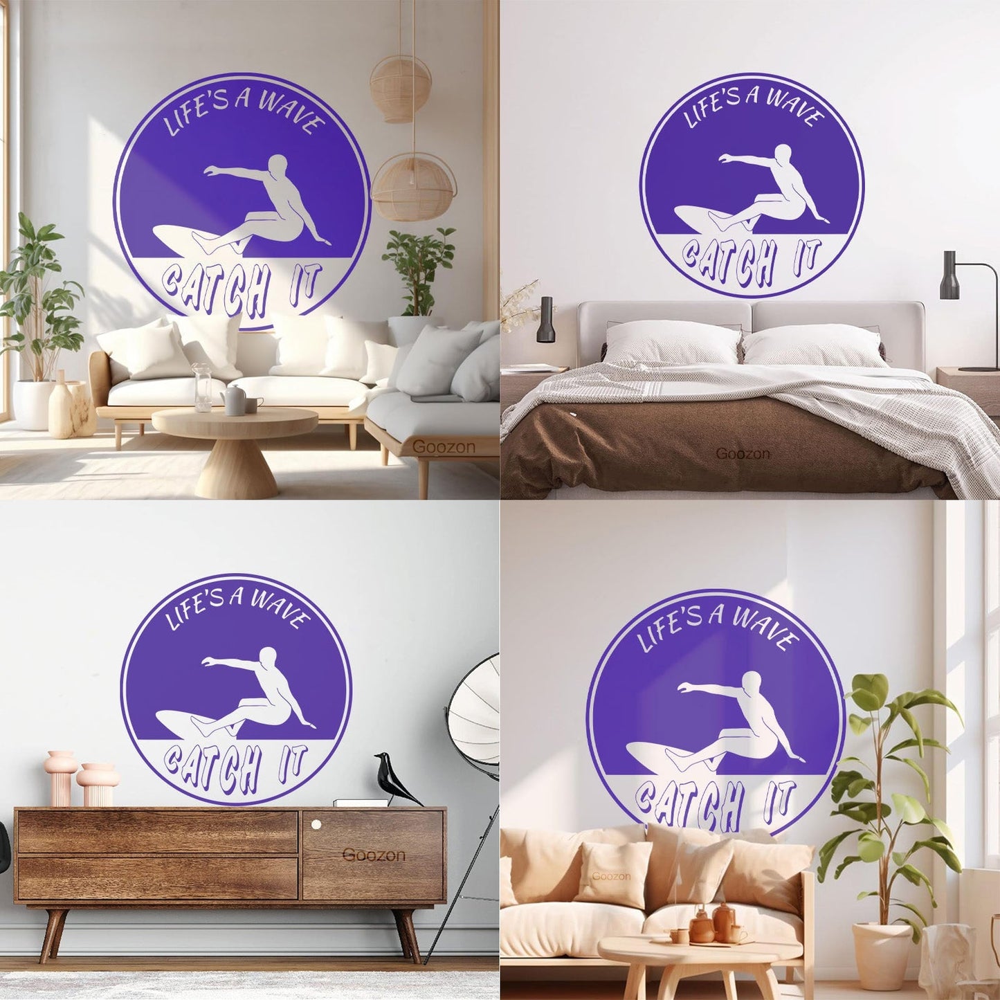 Sport Surfing Wave Extreme Life Style Surfer Wall Decals Pvc It Won'T Fall Off