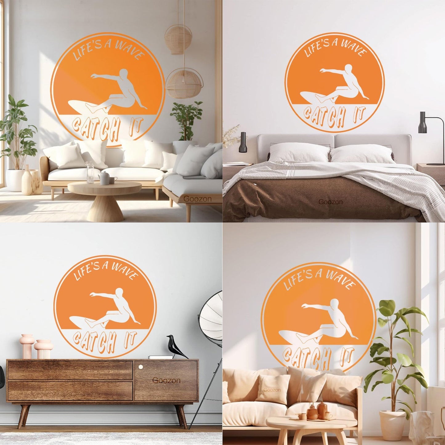 Sport Surfing Wave Extreme Life Style Surfer Wall Decals Pvc It Won'T Fall Off