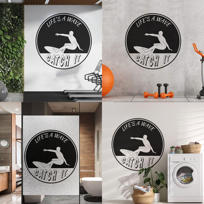 Sport Surfing Wave Extreme Life Style Surfer Wall Decals Pvc It Won'T Fall Off
