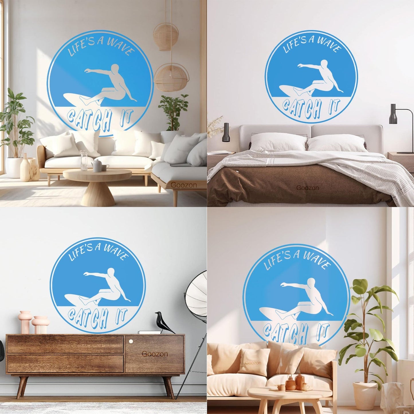 Sport Surfing Wave Extreme Life Style Surfer Wall Decals Pvc It Won'T Fall Off