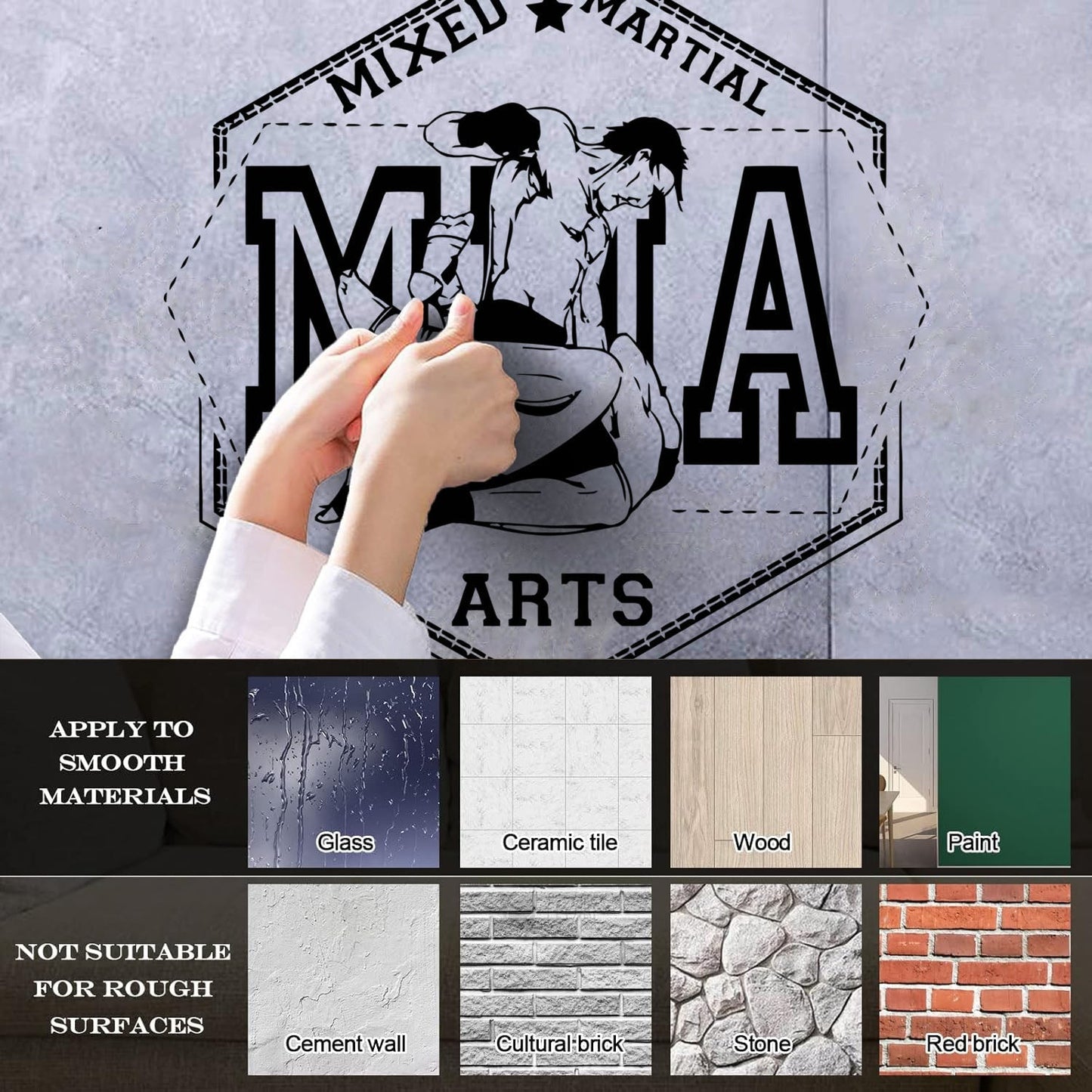 Lettering Stickers Sport Training Ring Mma Fighting Martial Arts Personalized Customization