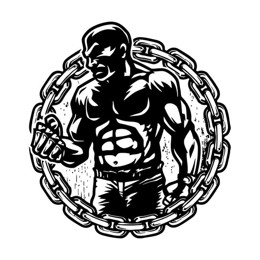 Strong Man Strength Circuit Muscles Fighter Fight Wall Decals Wall Beautification