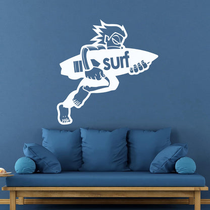Wall Stickers Paster Paper Surfing Sports Extreme Wave Holidays Store Decoration