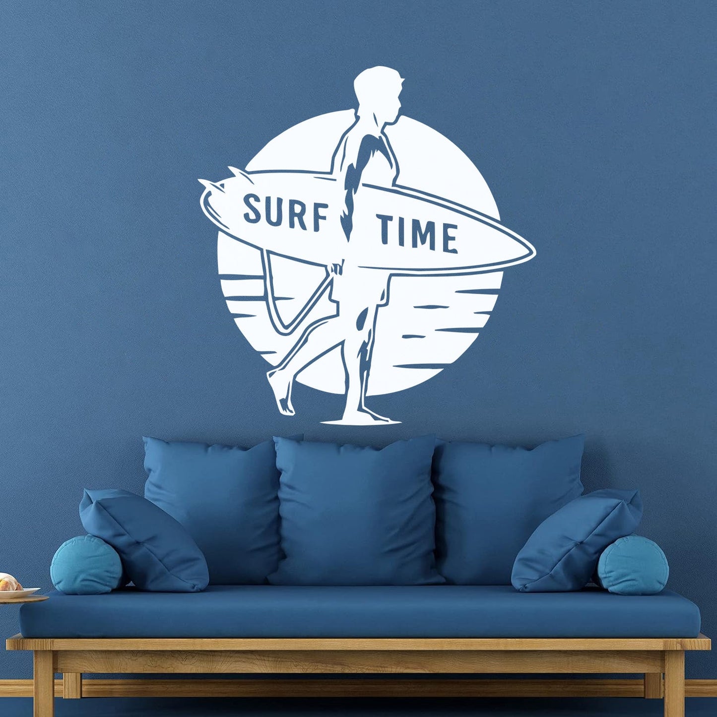 Wall Vinyl Sticker Decor Surf Time Sport Surfing Beach Sun Sea Ocean Tattoo Culture