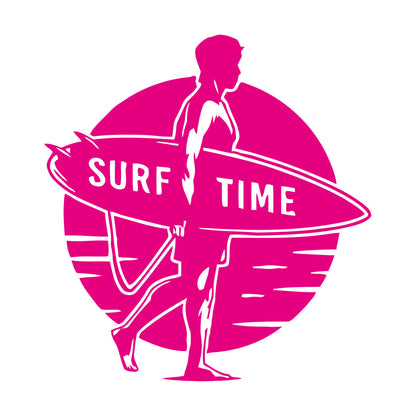 Wall Vinyl Sticker Decor Surf Time Sport Surfing Beach Sun Sea Ocean Tattoo Culture