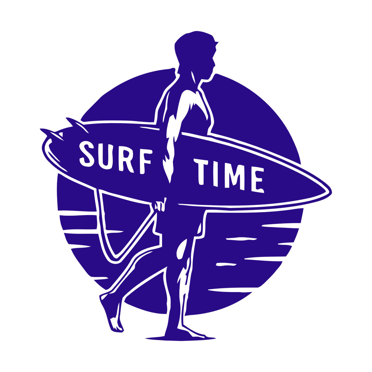 Wall Vinyl Sticker Decor Surf Time Sport Surfing Beach Sun Sea Ocean Tattoo Culture