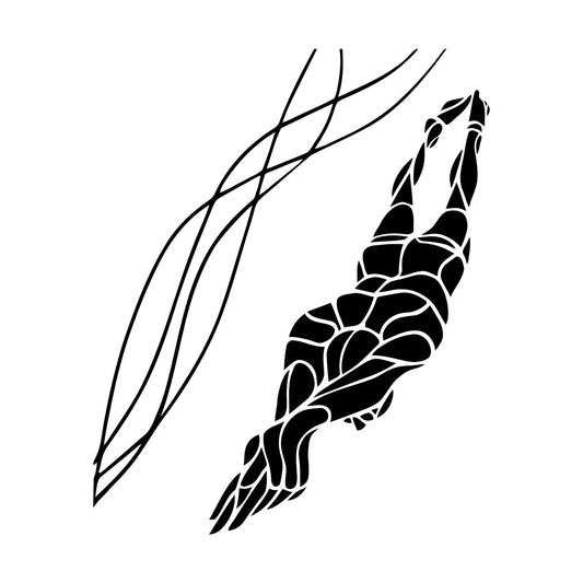 Swimmer Sport Water Swimming Pool Wall Stickers Self Adhesive