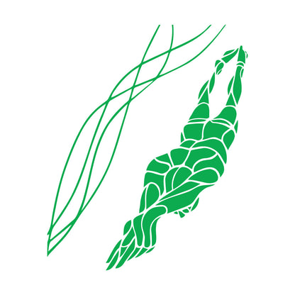 Swimmer Sport Water Swimming Pool Wall Stickers Self Adhesive