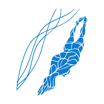 Swimmer Sport Water Swimming Pool Wall Stickers Self Adhesive