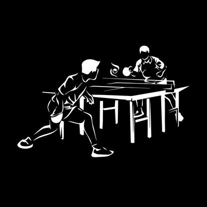 Fine Carving Decals Table Tennis Game Sports Competitions Players Do Not Damage The Wall Surface