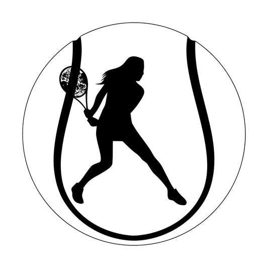 Lettering Decals Tennis Ball Sportswoman Rackets Easy Installation