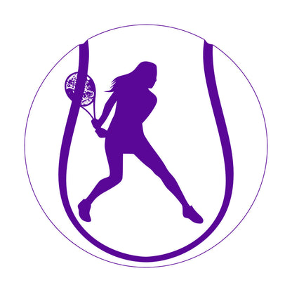 Lettering Decals Tennis Ball Sportswoman Rackets Easy Installation