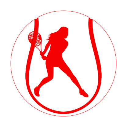 Lettering Decals Tennis Ball Sportswoman Rackets Easy Installation
