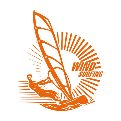 Engraving Decals Windsurfing Sport Waves Sea Ocean Art Decoration