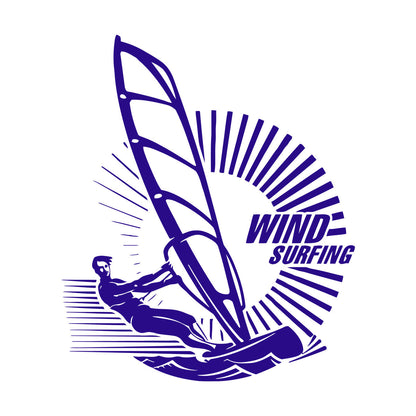 Engraving Decals Windsurfing Sport Waves Sea Ocean Art Decoration