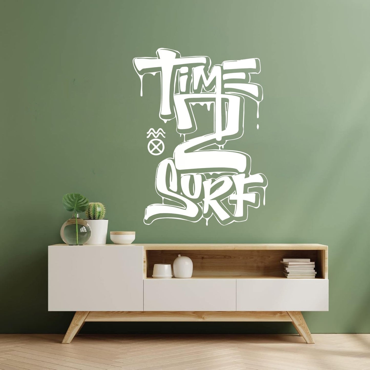 Mural And Wall Vinyl Decal Words Lettering Surfing Sport Time To Surf Wall Beautification