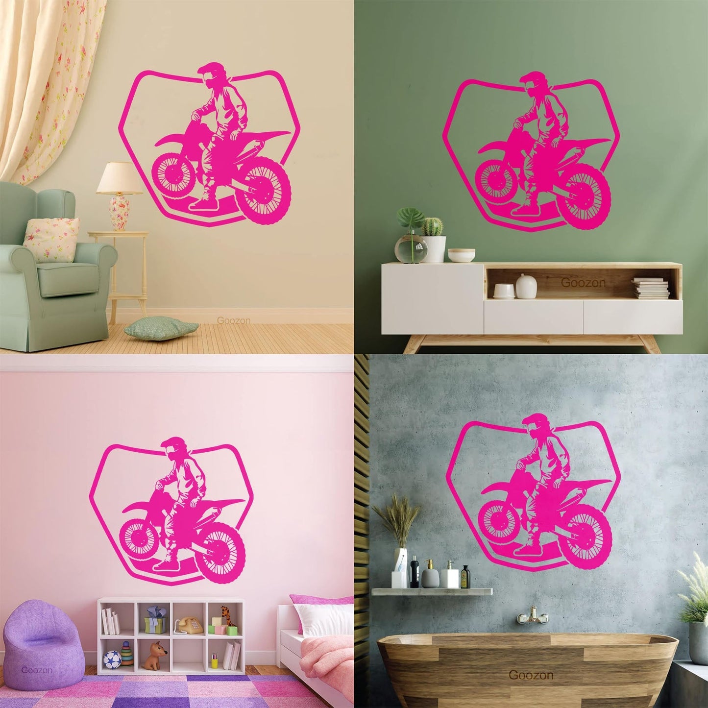 Fine Carving Stickers Bike Biker Drive Speed Race Track Motorcycle Glass Stickers