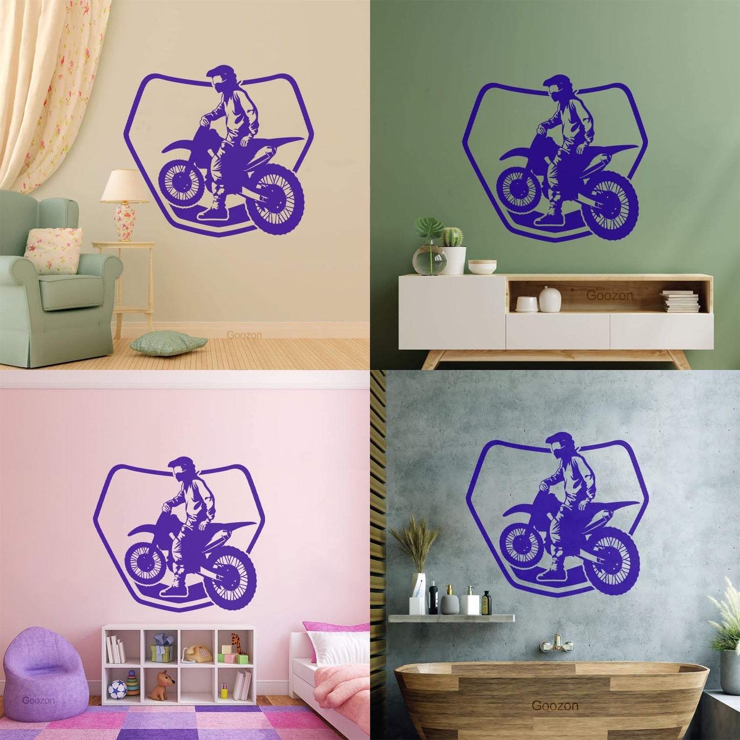 Fine Carving Stickers Bike Biker Drive Speed Race Track Motorcycle Glass Stickers