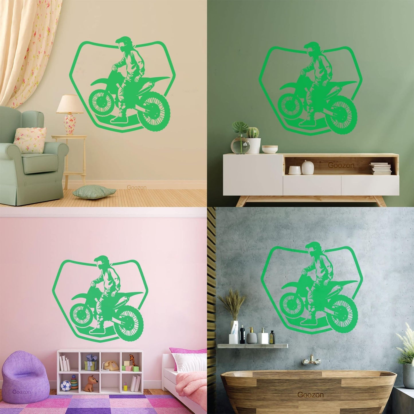 Fine Carving Stickers Bike Biker Drive Speed Race Track Motorcycle Glass Stickers