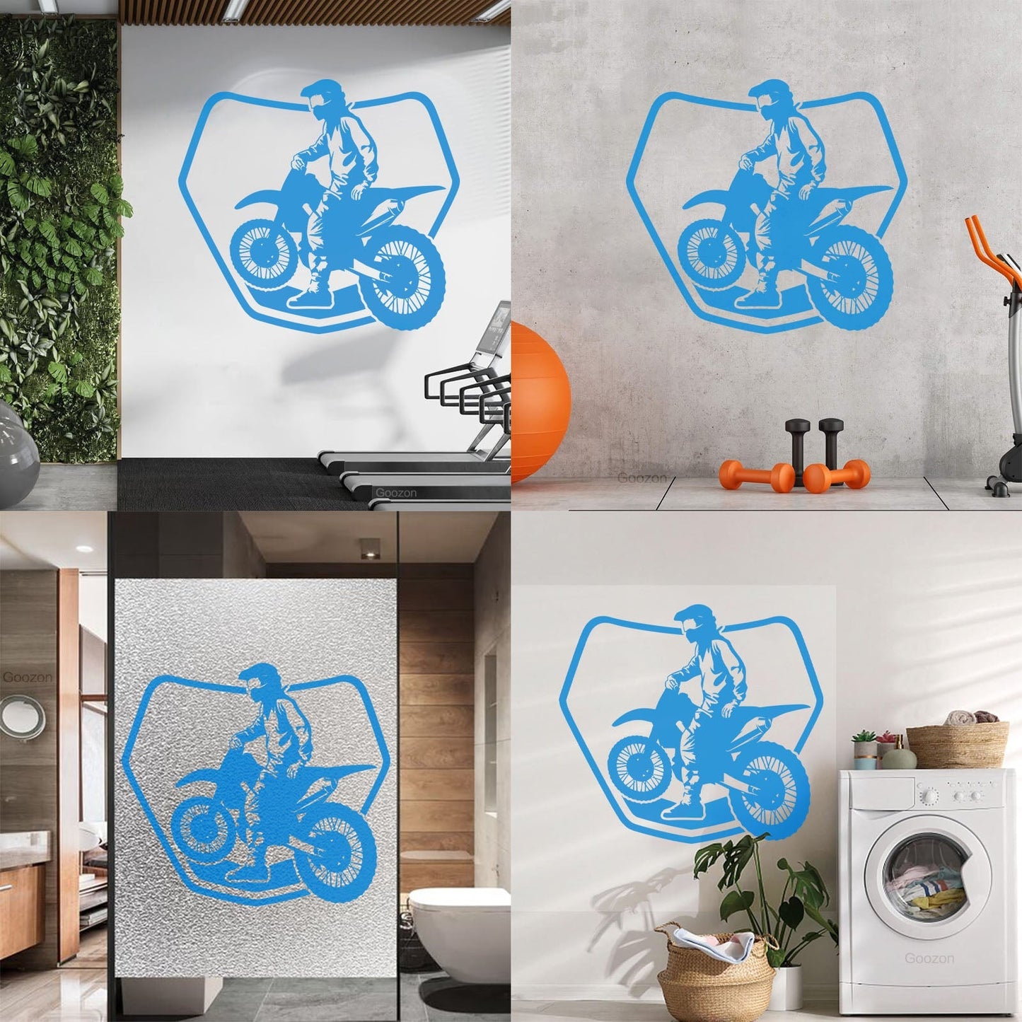 Fine Carving Stickers Bike Biker Drive Speed Race Track Motorcycle Glass Stickers