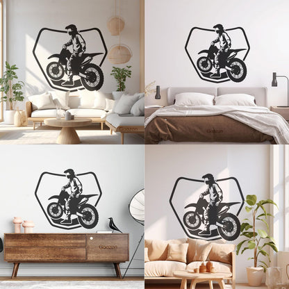 Fine Carving Stickers Bike Biker Drive Speed Race Track Motorcycle Glass Stickers