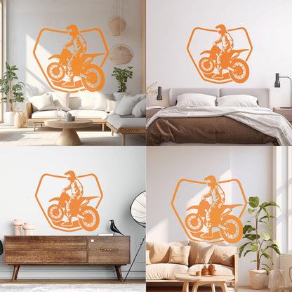Fine Carving Stickers Bike Biker Drive Speed Race Track Motorcycle Glass Stickers