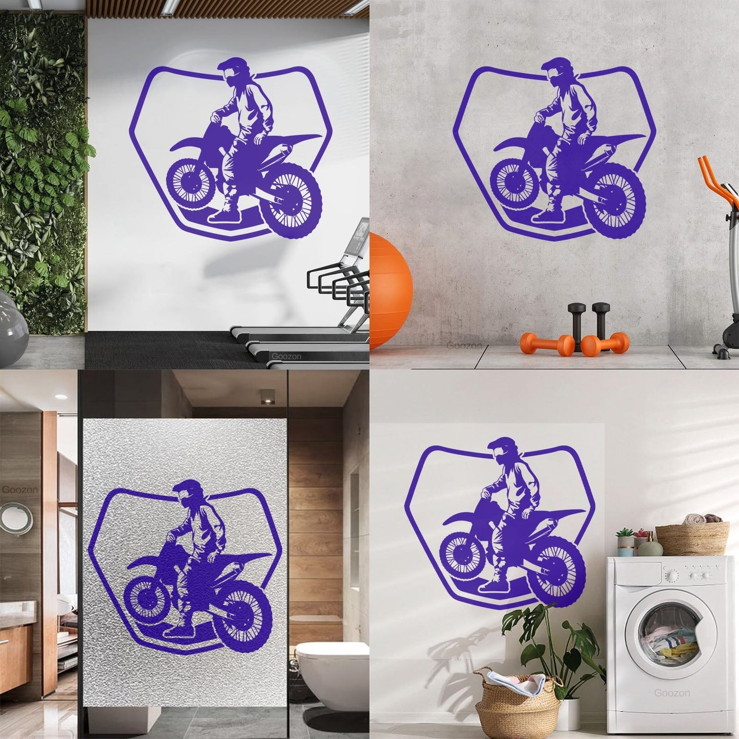 Fine Carving Stickers Bike Biker Drive Speed Race Track Motorcycle Glass Stickers