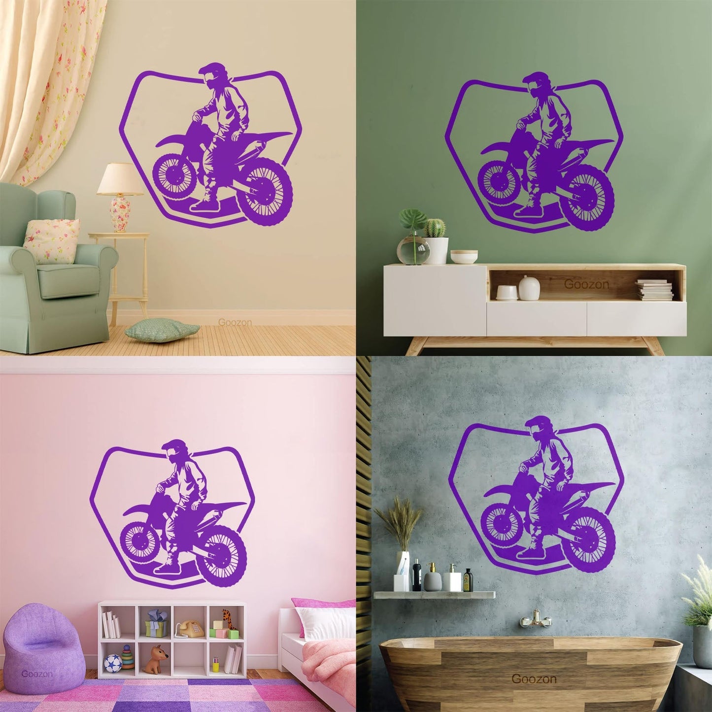 Fine Carving Stickers Bike Biker Drive Speed Race Track Motorcycle Glass Stickers