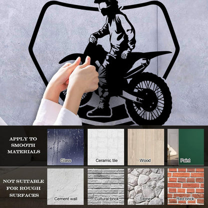 Fine Carving Stickers Bike Biker Drive Speed Race Track Motorcycle Glass Stickers