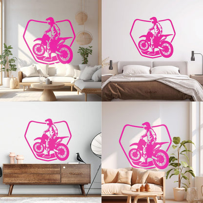 Fine Carving Stickers Bike Biker Drive Speed Race Track Motorcycle Glass Stickers