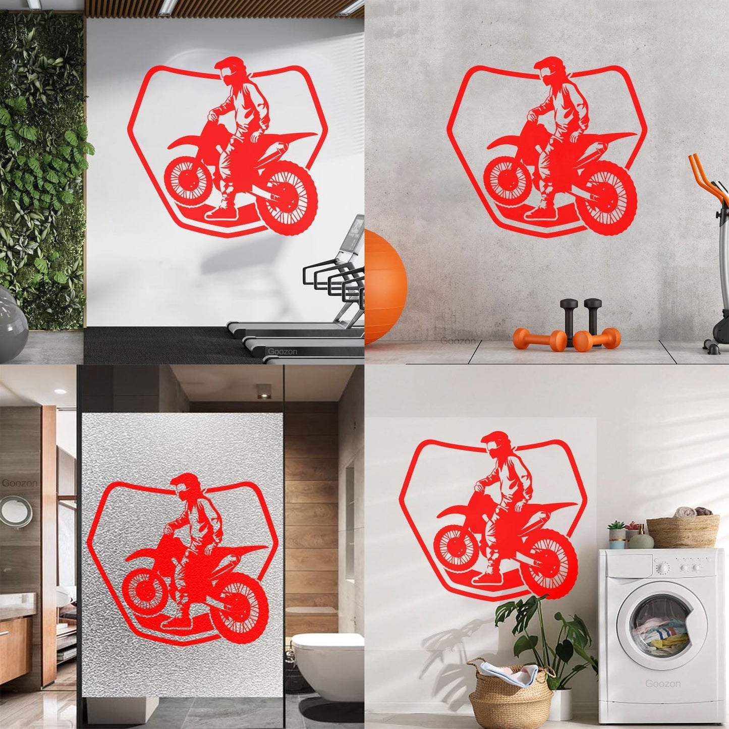 Fine Carving Stickers Bike Biker Drive Speed Race Track Motorcycle Glass Stickers