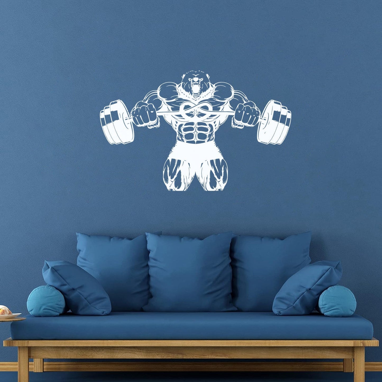 Wall Stickers Bear Rod Muscle Strength Sports Power Gymnastics Store Decoration