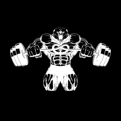 Wall Stickers Bear Rod Muscle Strength Sports Power Gymnastics Store Decoration