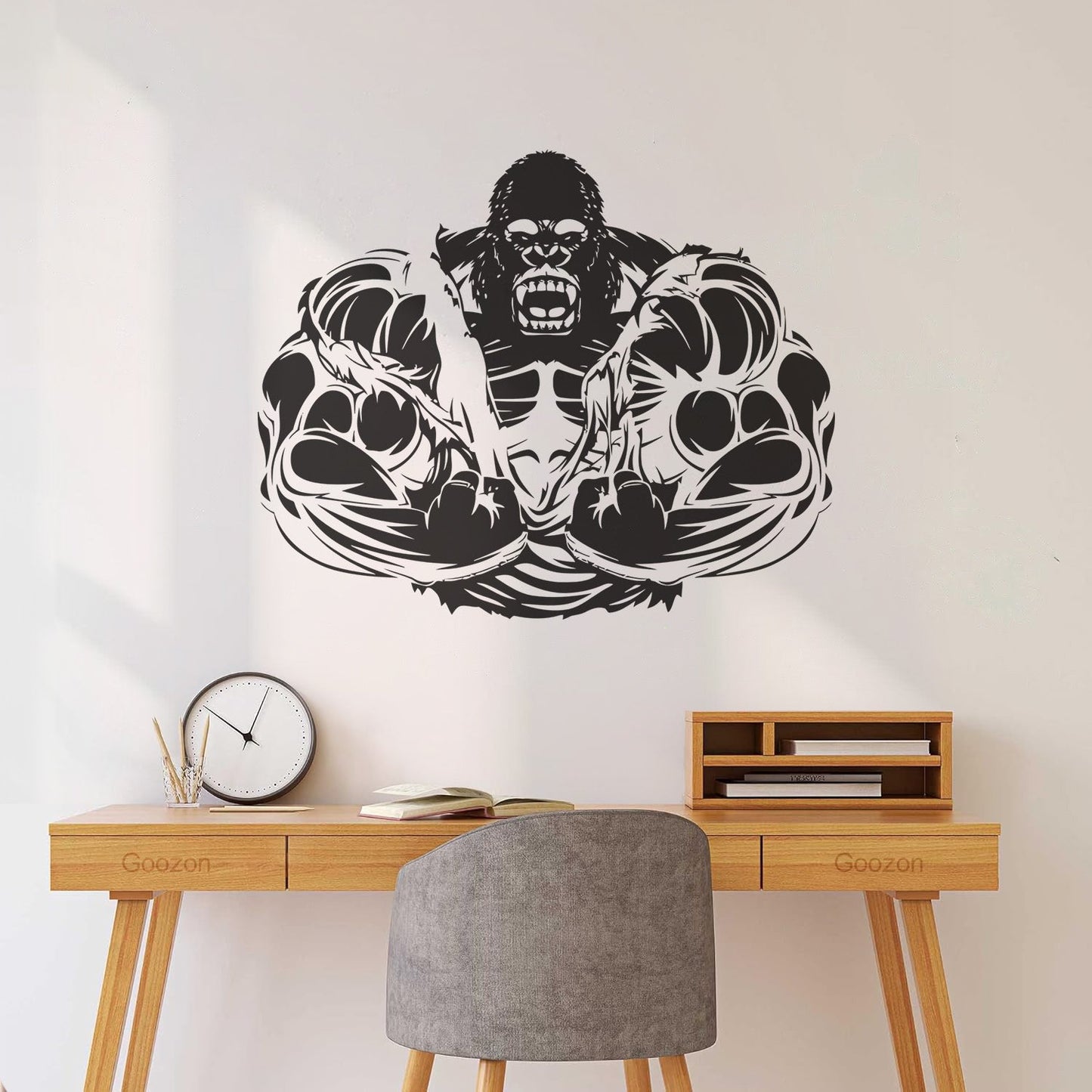 Muscles Masculinity Animals Angry Gorilla Fine Carving Decals Tattoo Culture