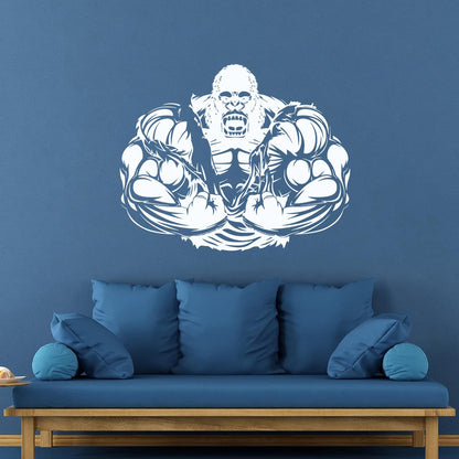 Muscles Masculinity Animals Angry Gorilla Fine Carving Decals Tattoo Culture