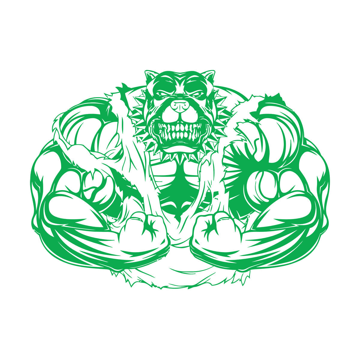 Lettering Decals Power Sport Bulldog Energy Muscles Animal Do Not Damage The Wall Surface