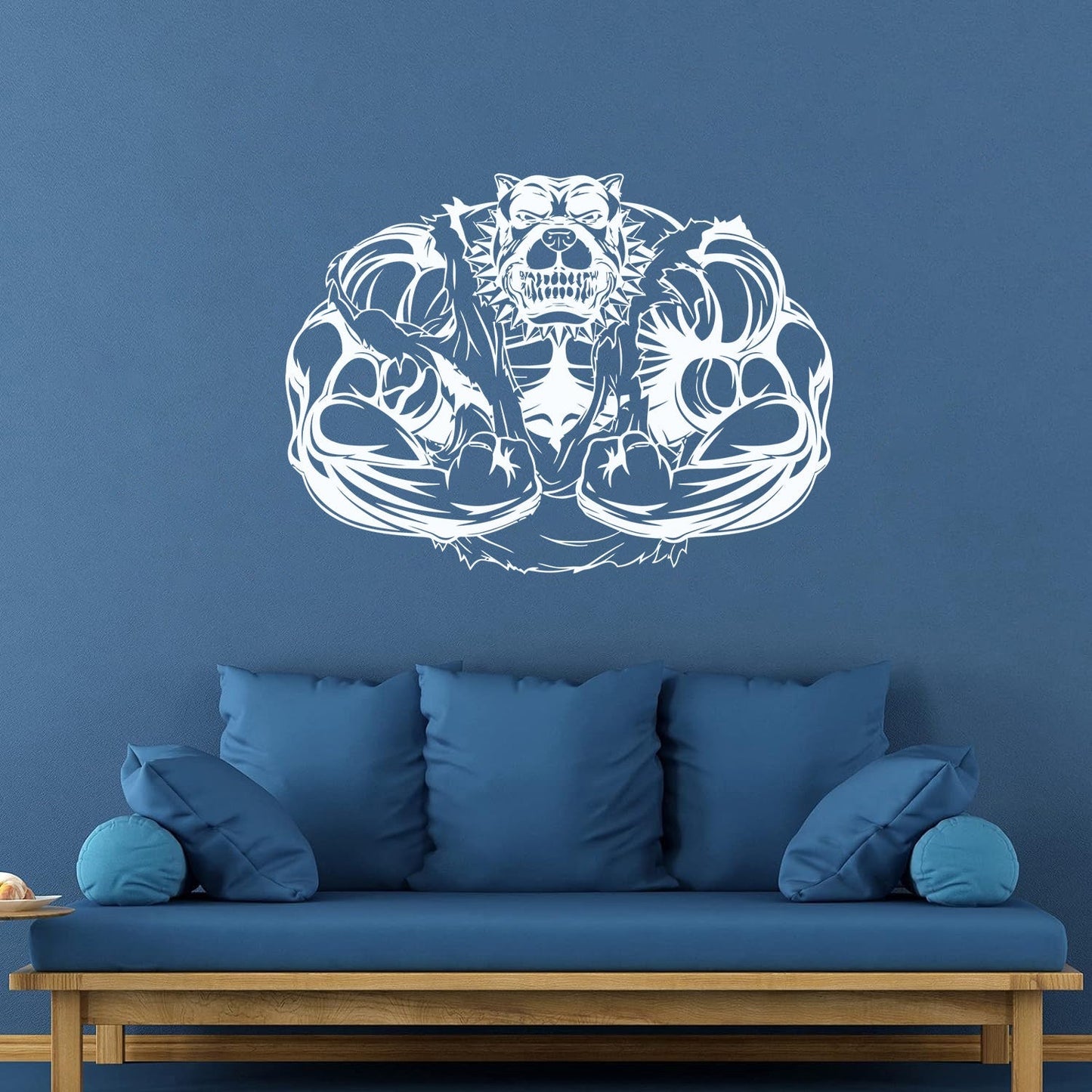 Lettering Decals Power Sport Bulldog Energy Muscles Animal Do Not Damage The Wall Surface