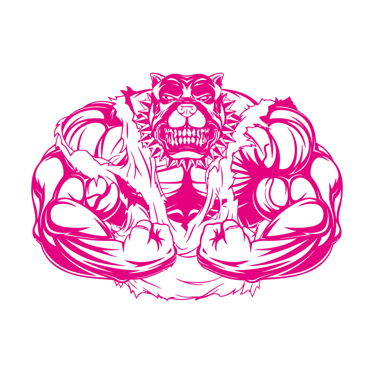 Lettering Decals Power Sport Bulldog Energy Muscles Animal Do Not Damage The Wall Surface