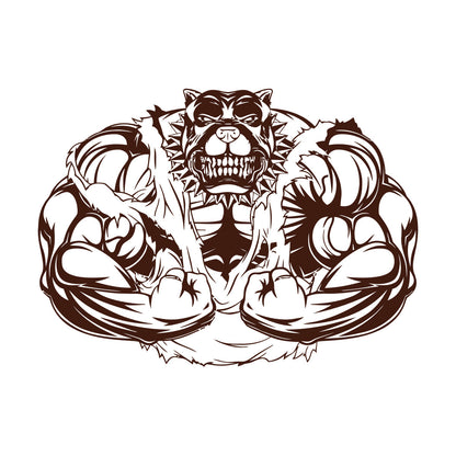 Lettering Decals Power Sport Bulldog Energy Muscles Animal Do Not Damage The Wall Surface