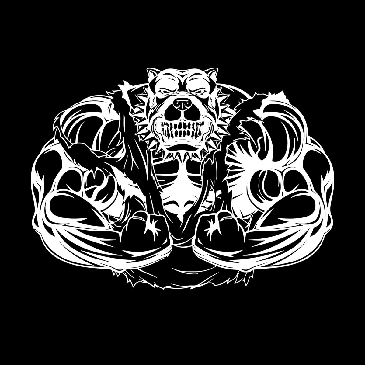 Lettering Decals Power Sport Bulldog Energy Muscles Animal Do Not Damage The Wall Surface