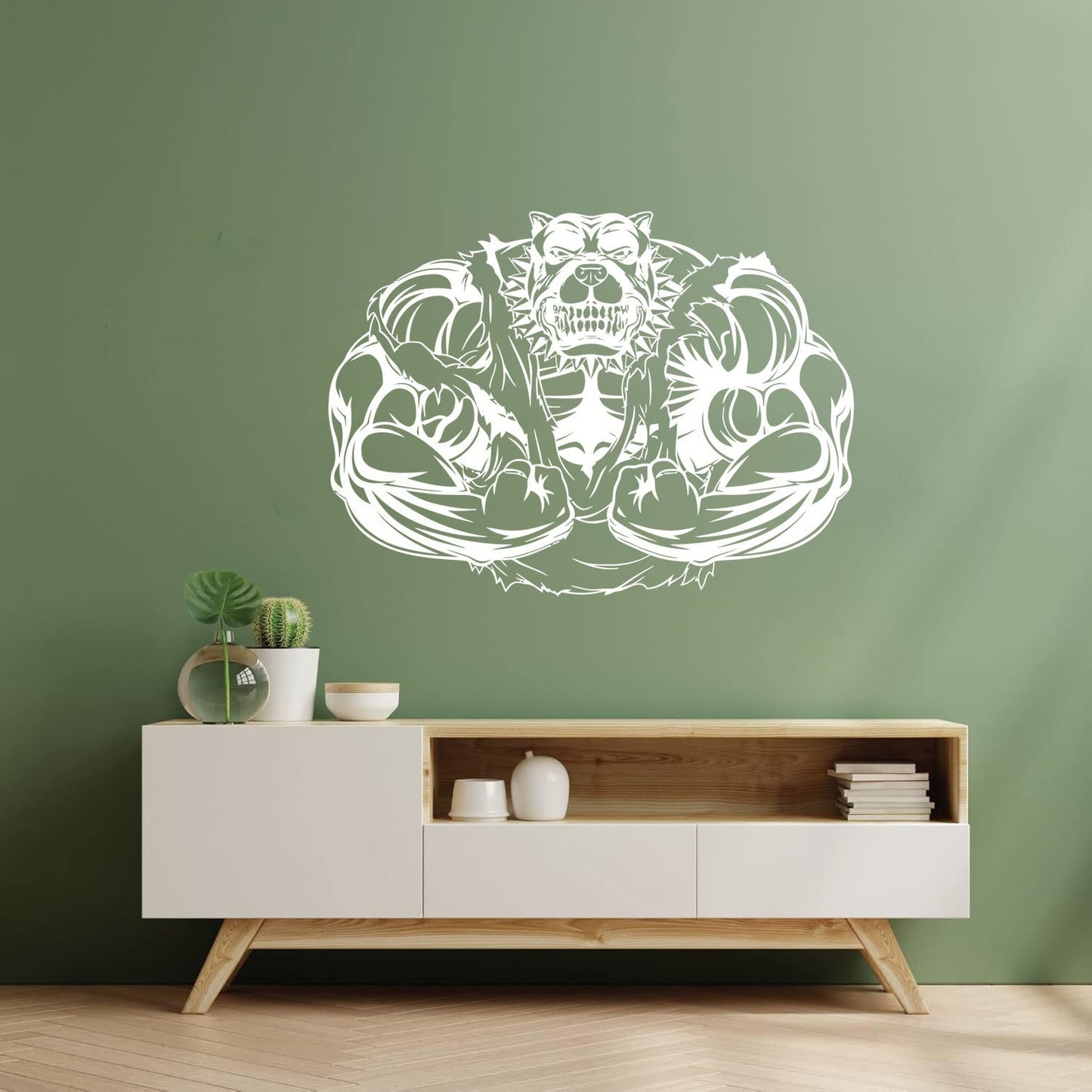 Lettering Decals Power Sport Bulldog Energy Muscles Animal Do Not Damage The Wall Surface